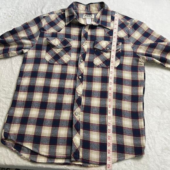 Duke Haband Pearl snap flannel shirt men’s size medium - Picture 4 of 8